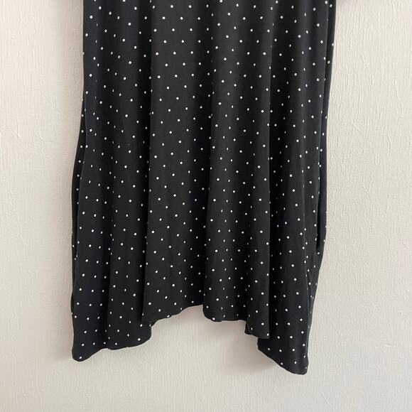 Fighting Eel Hawaii Womens Short Sleeve Mini Dress M Black White Polka Dot - Picture 9 of 11